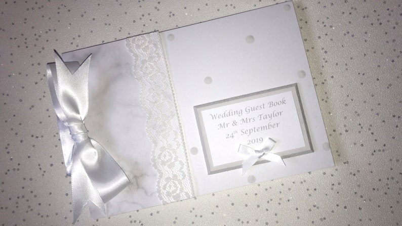 35％OFF Personalised Marble Wedding Day Guest Phot Book Scrapbook Memory 限定品