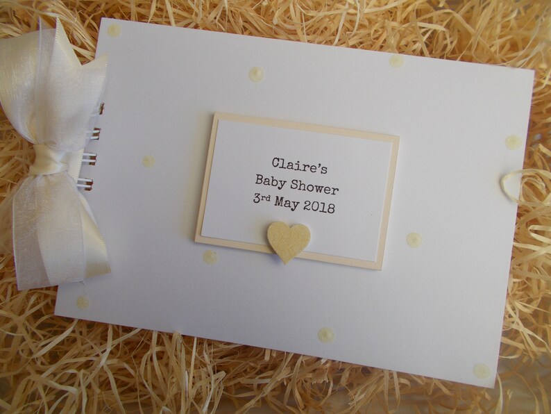 Personalised Baby Shower Glitter Scrapbook Memory Photo Album Gift
