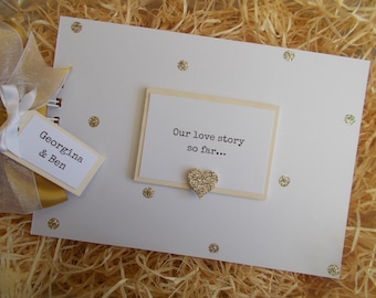 Personalised Our Love Story Glitter Scrapbook Memory Photo Album Gift