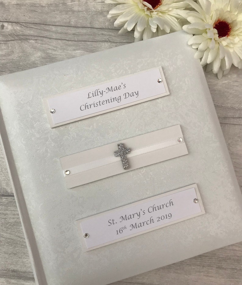 Personalised Traditional Christening Day Photo Album Gift 200 Etsy Canada