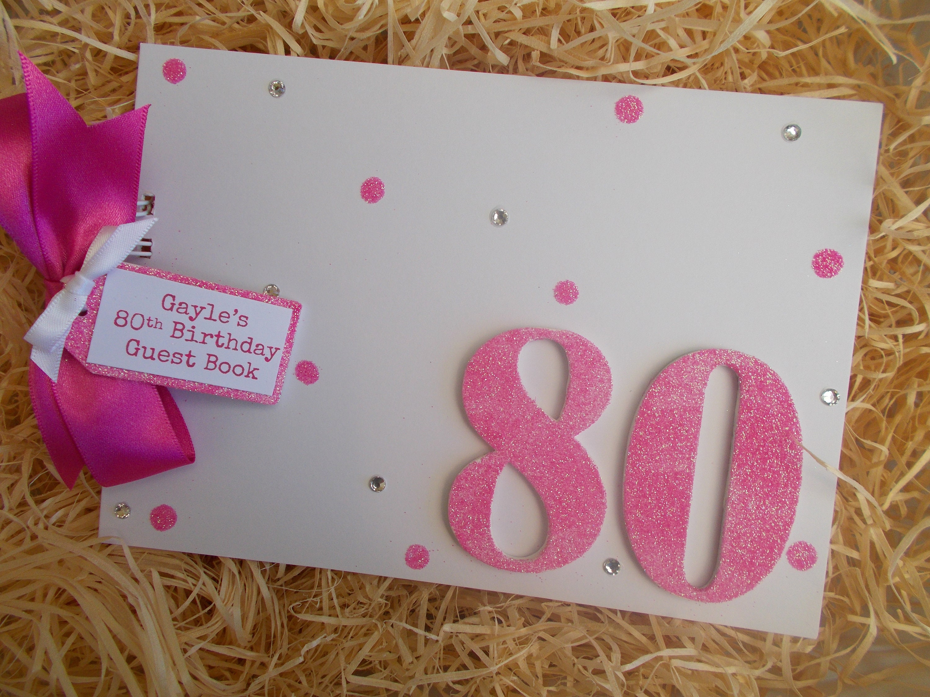 Personalised Milestone 80th Birthday Party Guest Book Any Age Etsy UK