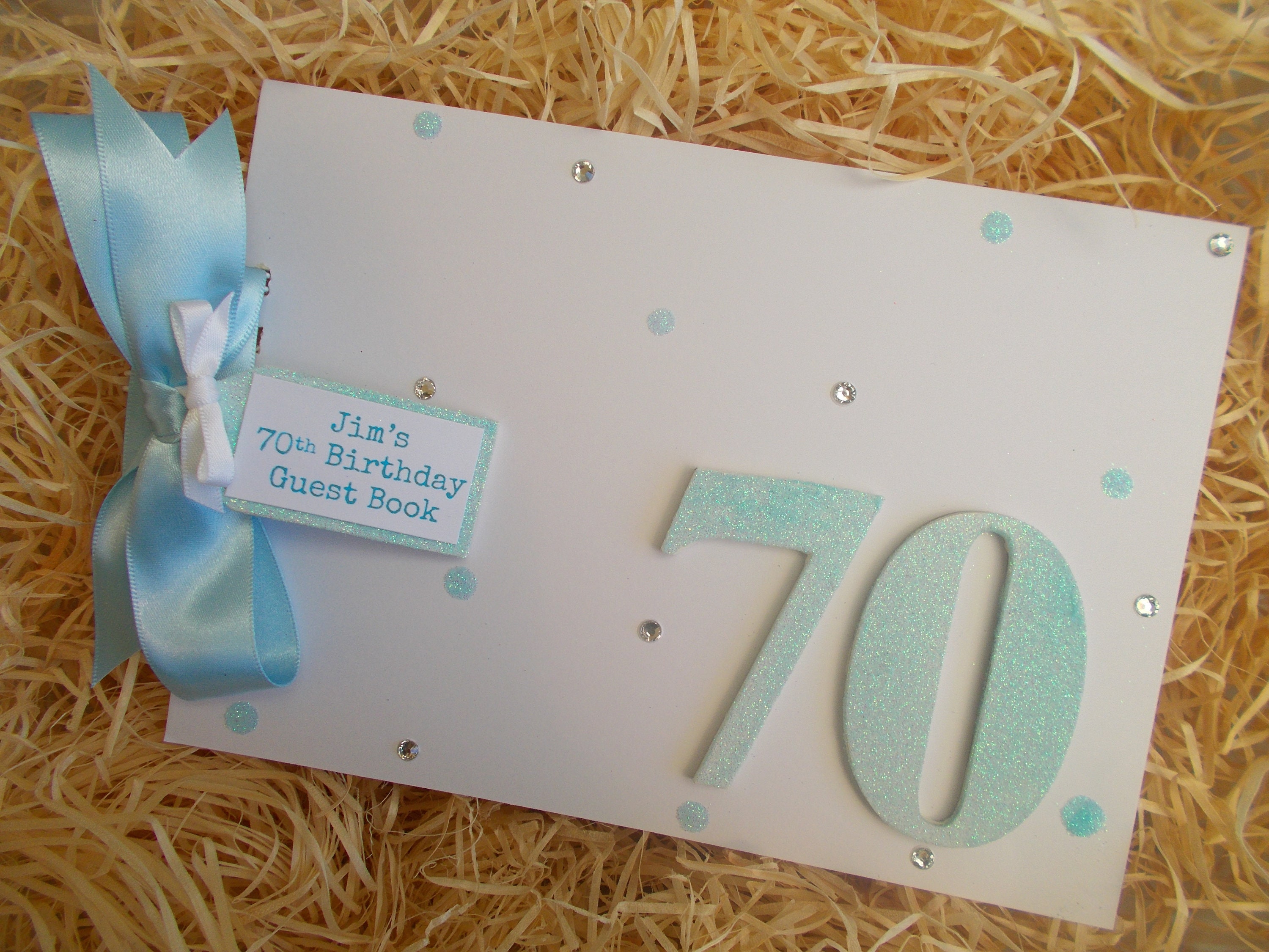 Personalised Milestone 70th Birthday Party Guest Book Any Age Etsy UK