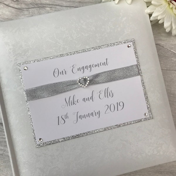 Personalised Traditional Our Engagement Glitter Photo Album Gift 200 6x4 Photos