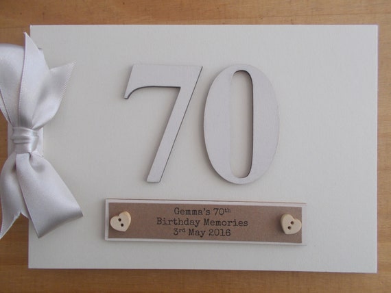 PERSONALISED 70TH BIRTHDAY MEMORIES SCRAPBOOK MEMORY PHOTO ALBUM GIFT MULTI USE