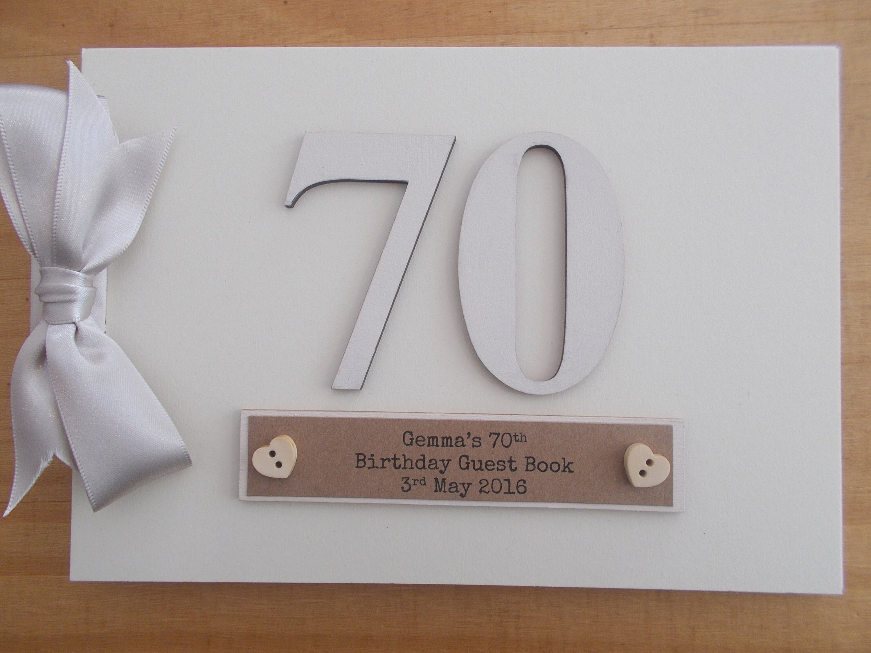 Personalised Milestone 70th Birthday Party Guest Book Any Age Etsy