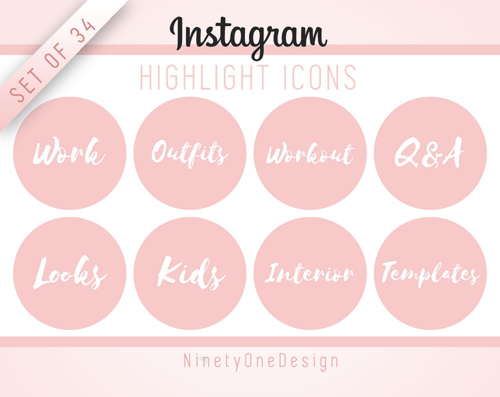 Instagram Story Highlight Icons Watercolor Cover Rose Gold | Etsy