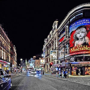 London&#39;s West End tourist destination photography,Les Miserables Queens Theatre London photograph, memorable souvenir gift for any occasion