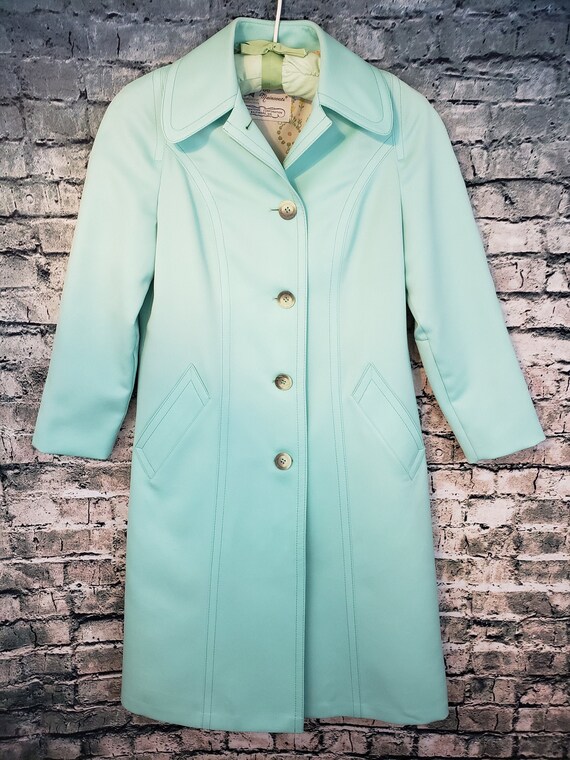 Vintage London Fog Mint Green Trench Coat