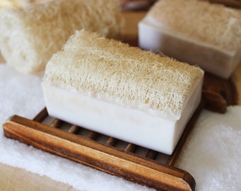 Coconut & Shea Butter Loofah Soap Bar || Medium Exfoliator
