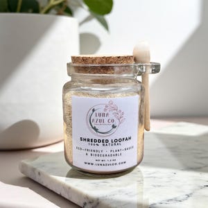 2 OZ Natural Shredded Loofah Jar