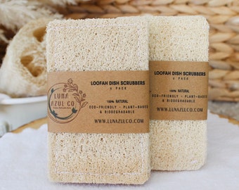 Natural Loofah Dish Scrubber Pack