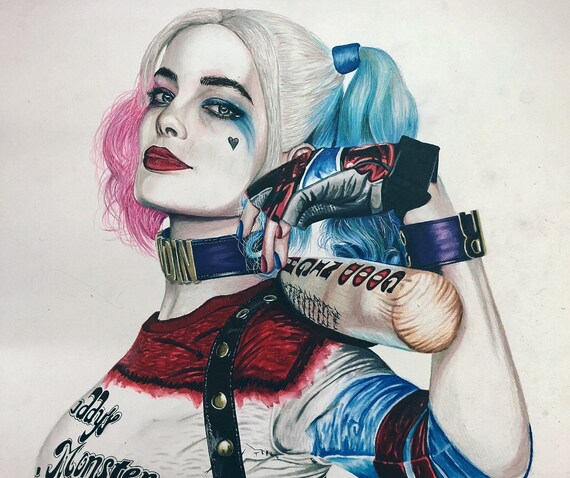Produkty Podobne Do 14 X 17 W Harley Quinn Margot Robbie Rysunek Produkty Podobne Do 14 X 17 W Harley Quinn Margot Robbie Rysunek