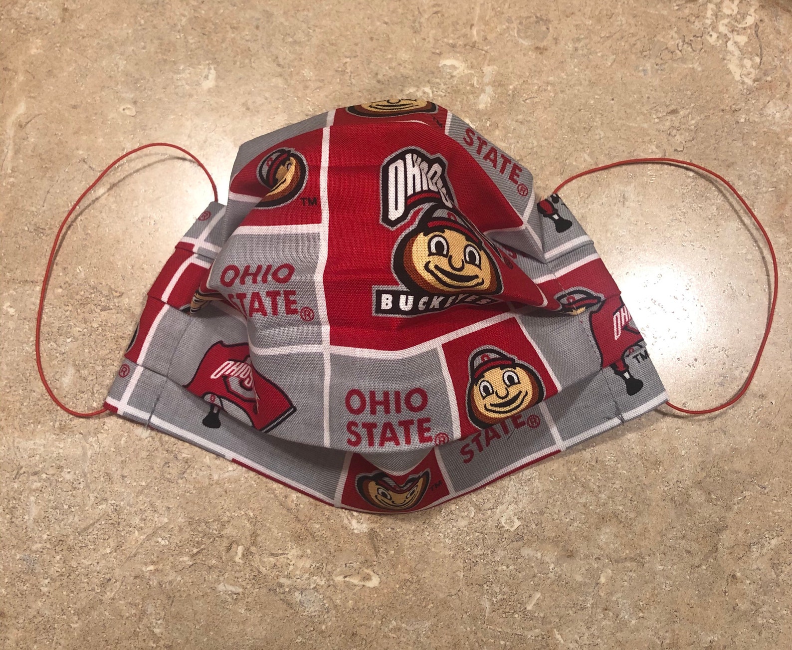 Ohio State Face Mask 100 Cotton Washable Adjustable Etsy