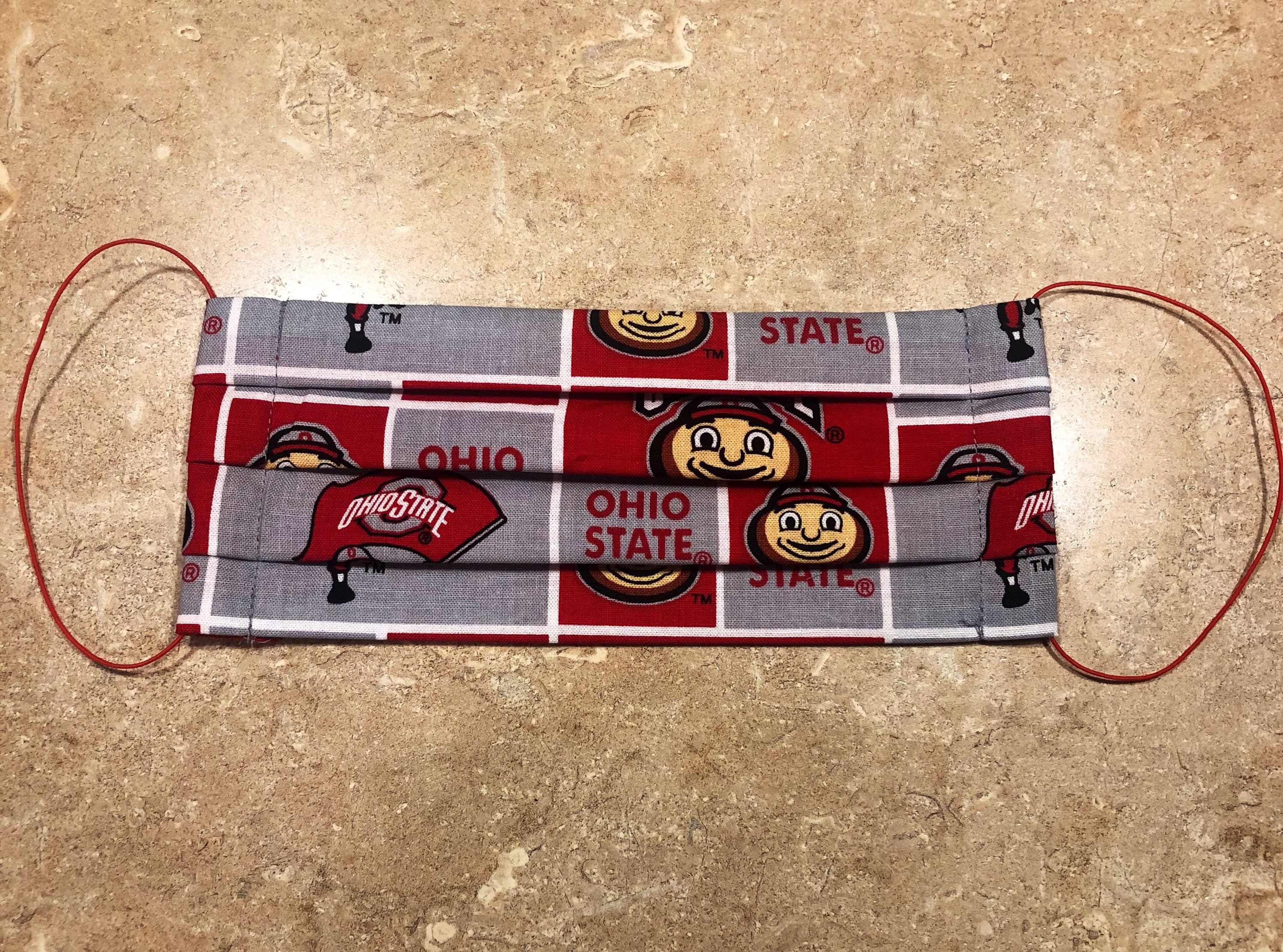 Ohio State Face Mask 100 Cotton Washable Adjustable Etsy
