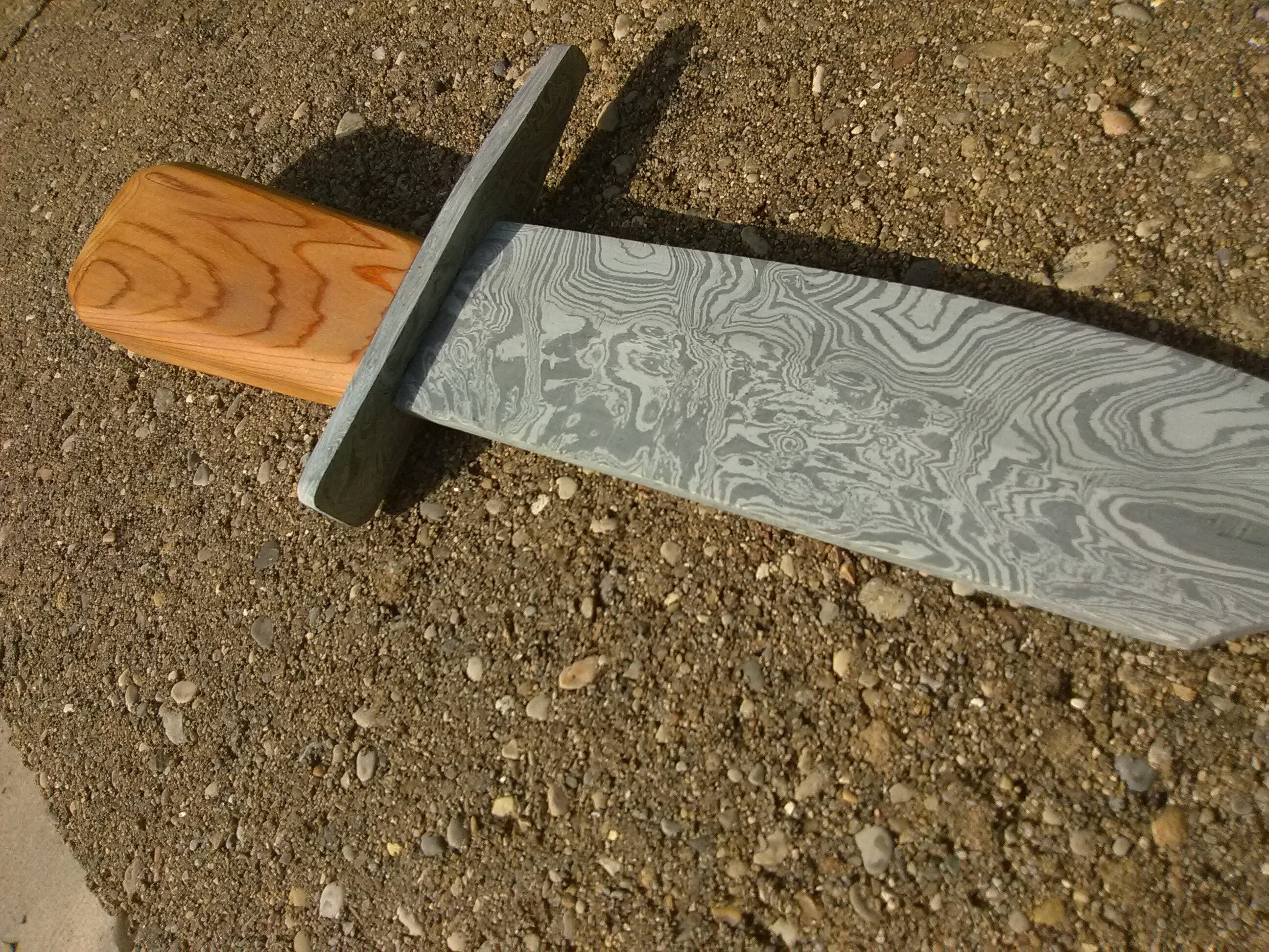 Milliput Damascus Bowie Knife Prop Etsy