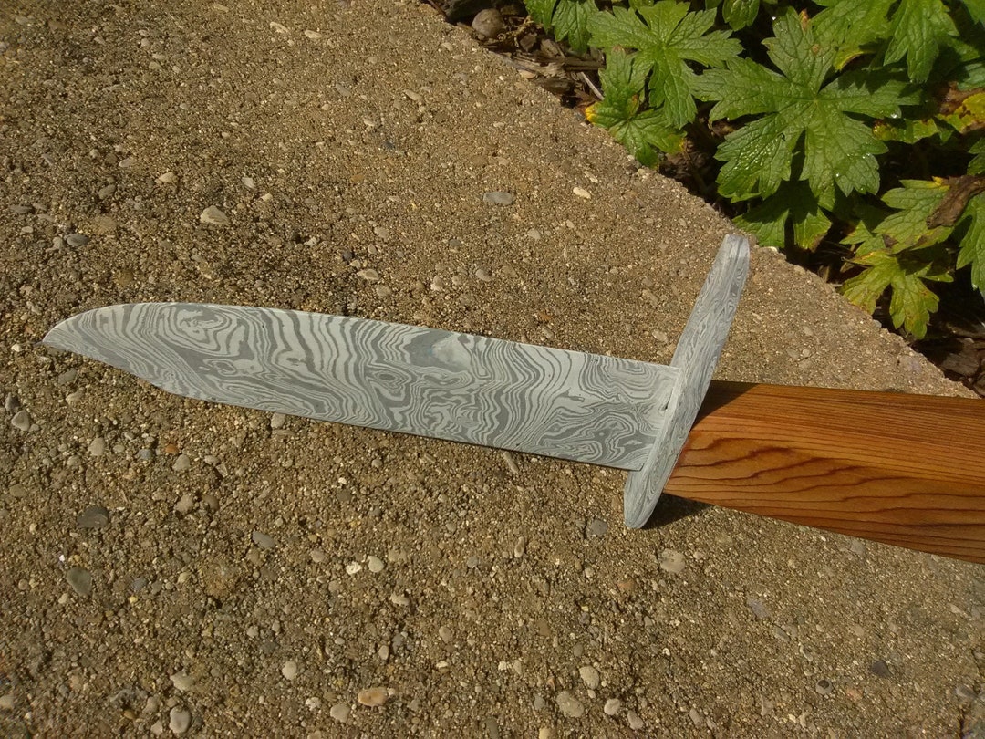 Milliput Damascus Bowie Knife Prop Etsy