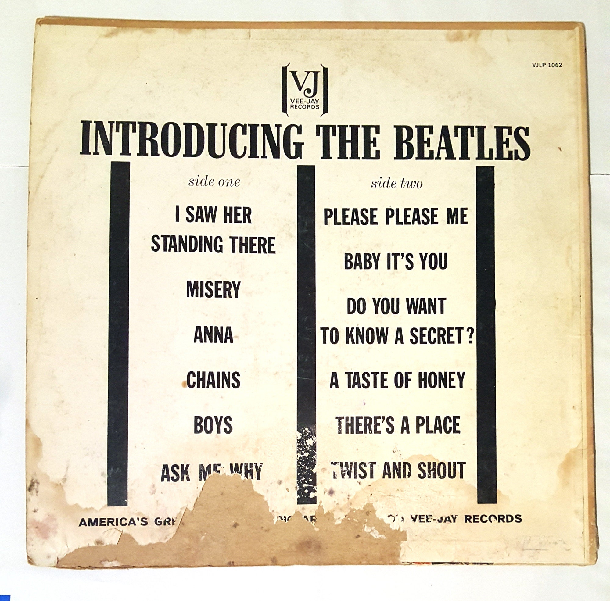 Beatles LP Introducing the Beatles Vee Jay Oval Label