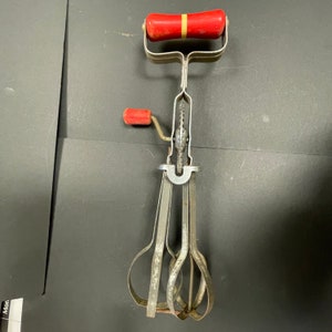 Egg Beater / Vintage  Whirl Hand Mixer With Wood Handle