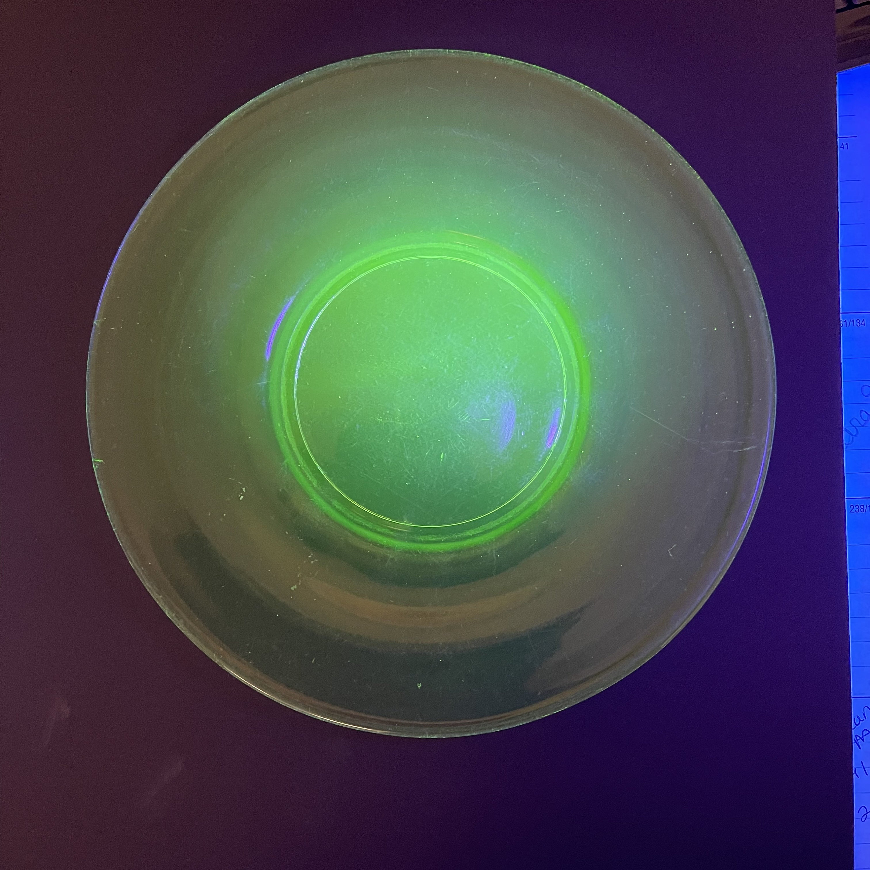 Uranium Green Glass 8” Plate Glowing Green Glass - Etsy