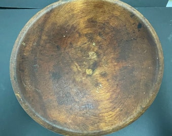 Antique wood bowl used  with great patina