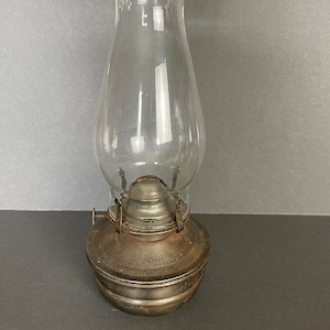 Silver Hurricane Lamp: 12.5&quot; Glass Chimney