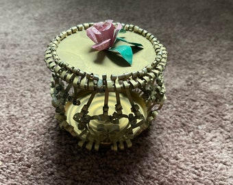 Tramp arts Tin can quilling folk art  tin cans collection two pieces