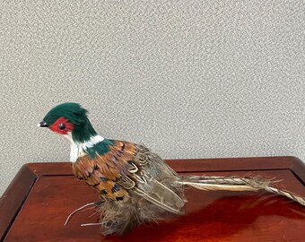 One pheasant real feathers tree ornament
