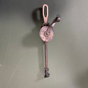 Vintage hand crank valve lap drill brass looking handle