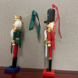 Vintage 9&quot; Wooden Nutcracker Red - Christmas & Holiday Decorations