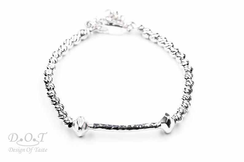 Sterling silver purse charm bracelet