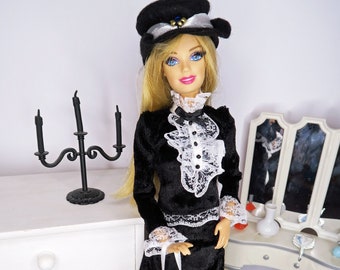 Amazone 2 - Victorian black and white set for Barbie dolls