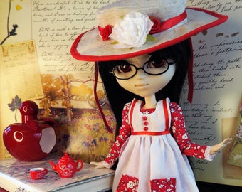 Candy Candy - Ensemble robe, tablier et chapeau pour poupées Pullip