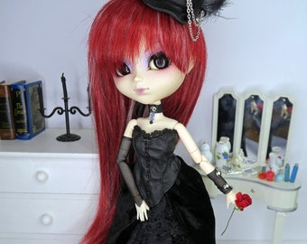 Gothic Countess - Zwarte gotische set voor Pullip-poppen