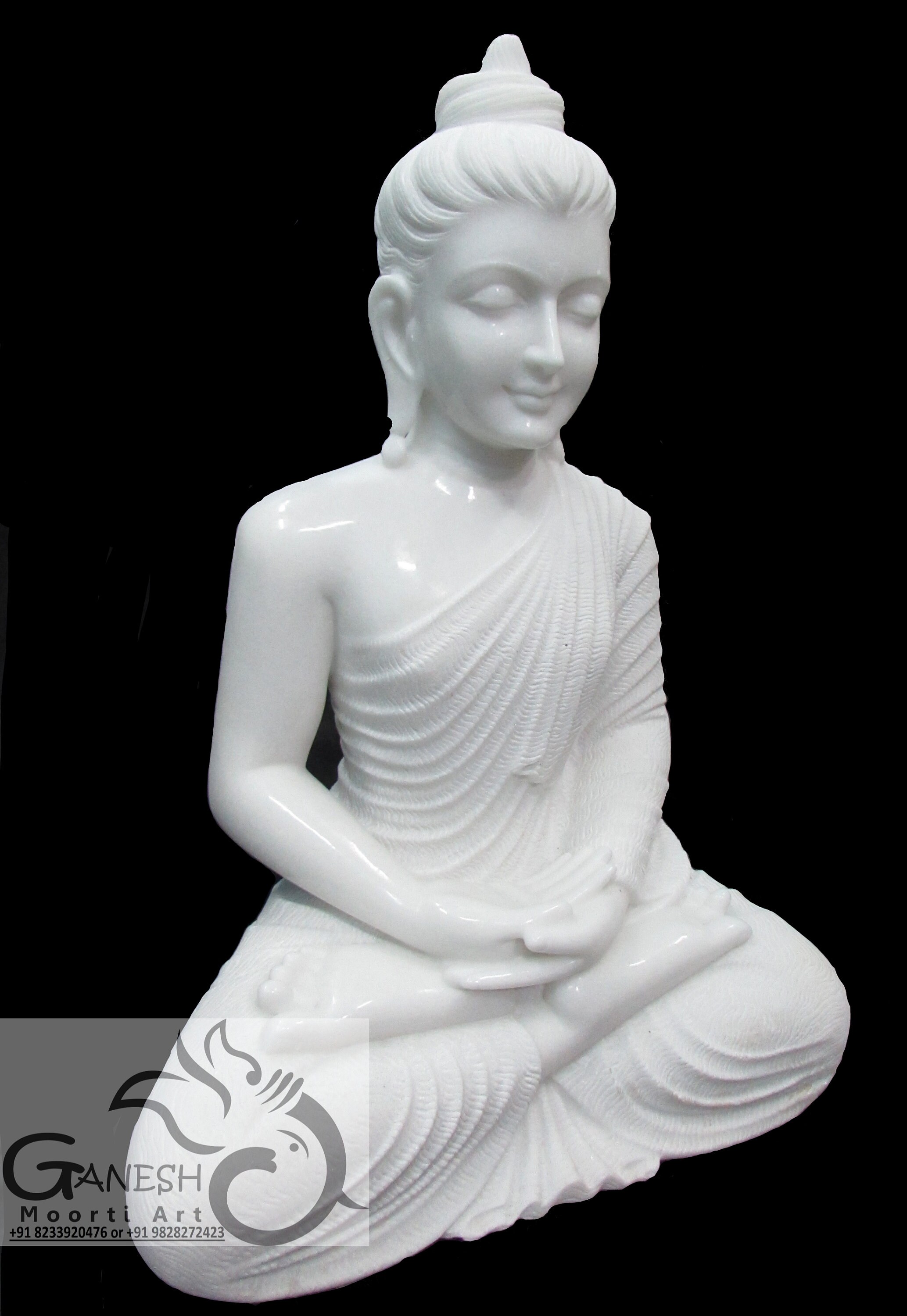 White Marble Buddha Statue for sale near me sold By Ganesh Etsy