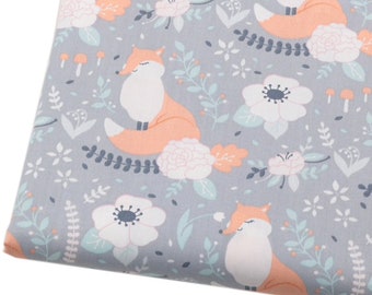 Quilting Fabric By the Yard 1 Yard Premium Quilt Quality 100/% Cotton FOXY FABRIC Woodland Fabric Woodland Baby Quilt Fox Fabric