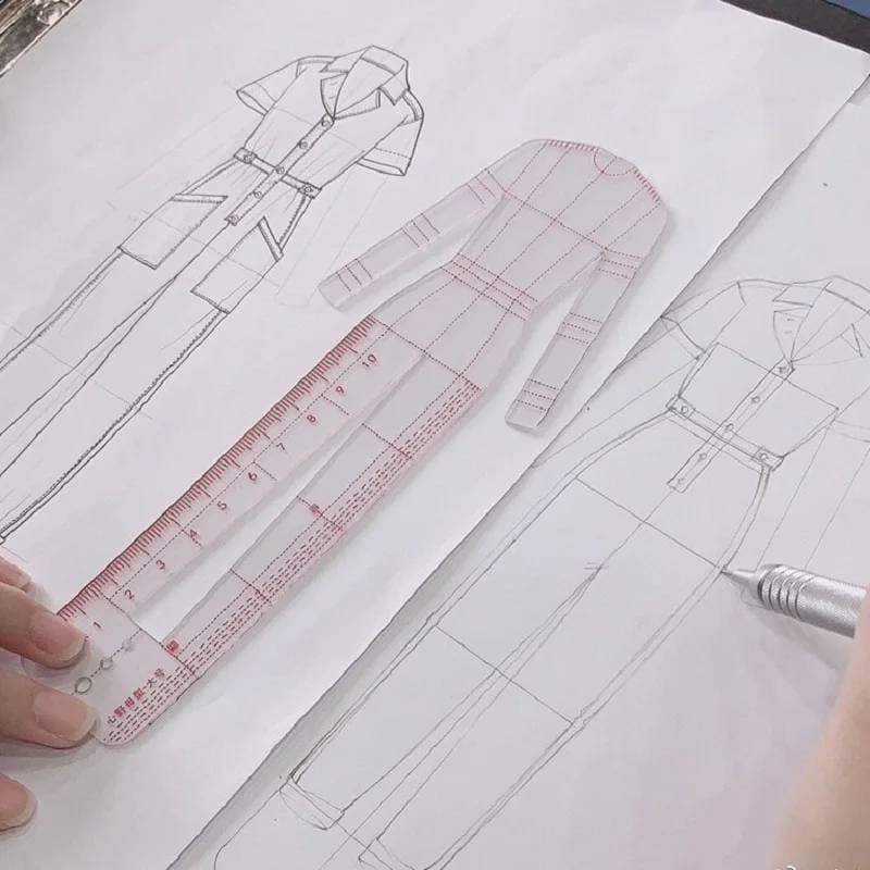 How To Use Design Ruler Fashion Drawing Ruler, Manequin Ruler, Designer Ruler, Pattern Making ...