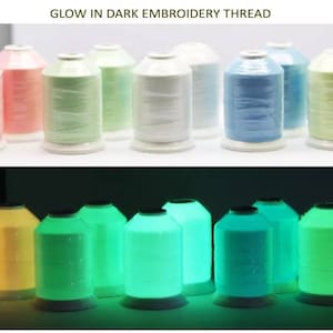  Luminous Sewing Thread Glow in The Dark Embroidery Sewing  Thread Spool Sewing Thread Night Light Glow Leather Craft Sewing Handwork  Making DIY for Music Festivals Parties (1000 Yards Purple)