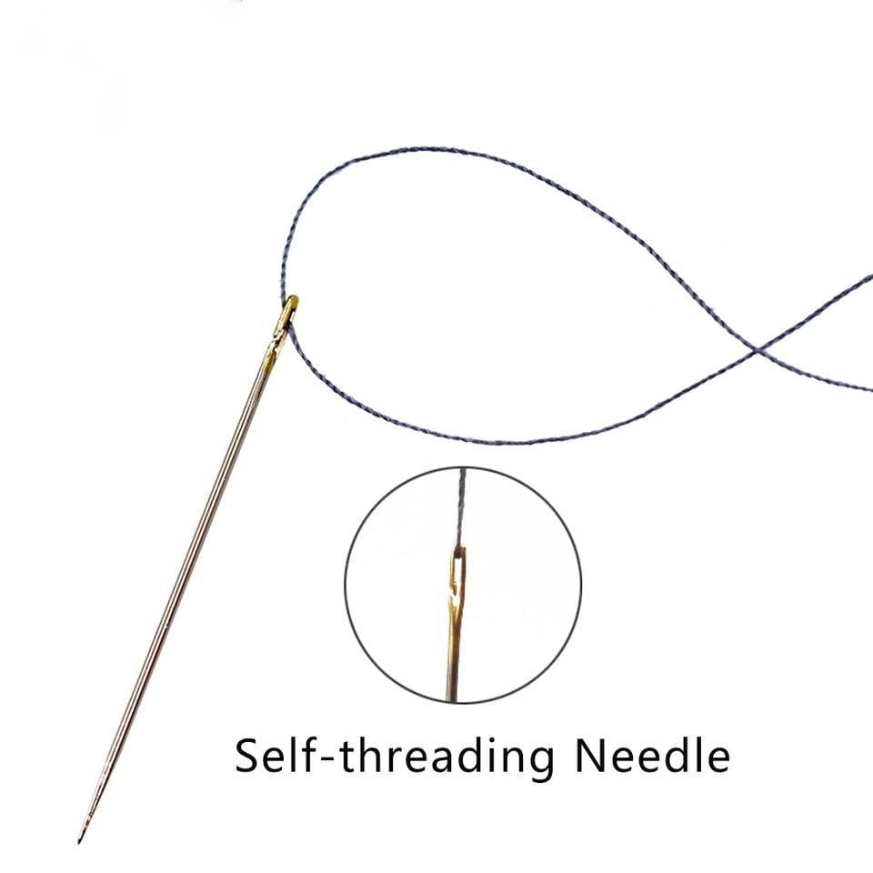 24 Self Threading Needles With Antique Vintage Case Hand Etsy