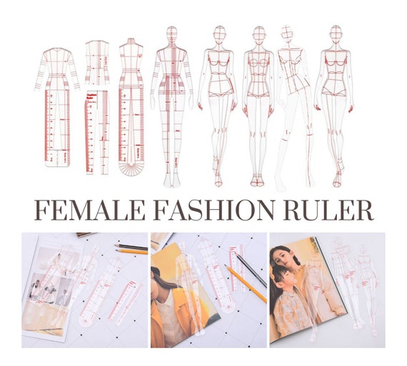 Fashion drawing ruler, Manequin ruler, Designer ruler, Pattern Making Ruler, Tailor ruler, Fashion design ruler, Pattern ruler, Scale ruler