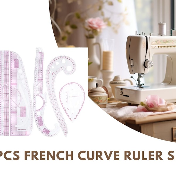 6pcs/set French curve ruler, Pattern Making Ruler, Tailor ruler, Measuring kit, Sewing pattern making kit, Dressmaking Pattern ruler