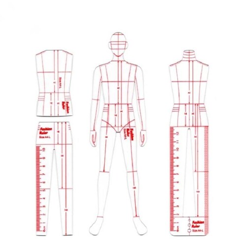 Fashion Drawing Ruler Manequin Ruler Designer Ruler Pattern - Etsy