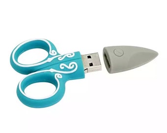 Forbici da cucito con chiavetta USB, regali furbi, pen drive USB, regalo insolito, regali per quilter, regali di cucito, regalo per sarta