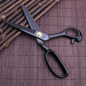 Professional tailor scissors, black super sharp scissors, tailor scissors, unusual gift, craft lover gift, seamstress gift, sewing scissors