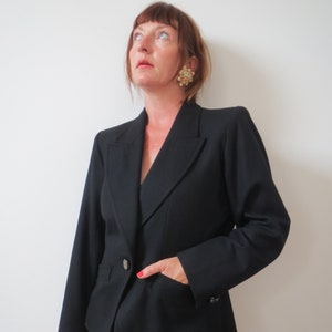 Vintage 1980s 1990s YSL Rive Gauche 100% wool blazer luxury rare designer vintage French M 38 L 40