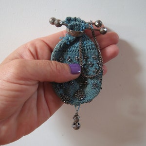 1920s coin purse filigree silver crochet corticelli rare
