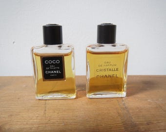 Vintage 1980er Jahre Chanel Miniatur Parfums Eau de Parfum Cristalle Eau de Toilette Coco Original 4 ml