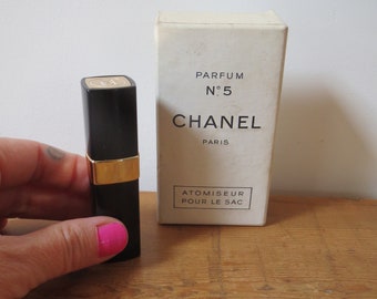 Vintage 1970 Chanel No. 5 Atomiseur Pour le Sac Raro colecionável em caixa