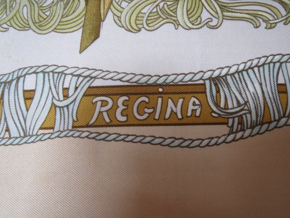 Vintage 1970s 100% silk twill 'Regina' huge scarf… - image 4
