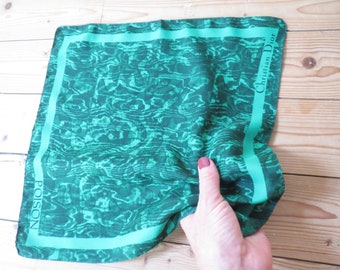 Vintage 1980s Dior ‘Poison’ pocket square 1980s rare collectible hankie small square vintage French designer