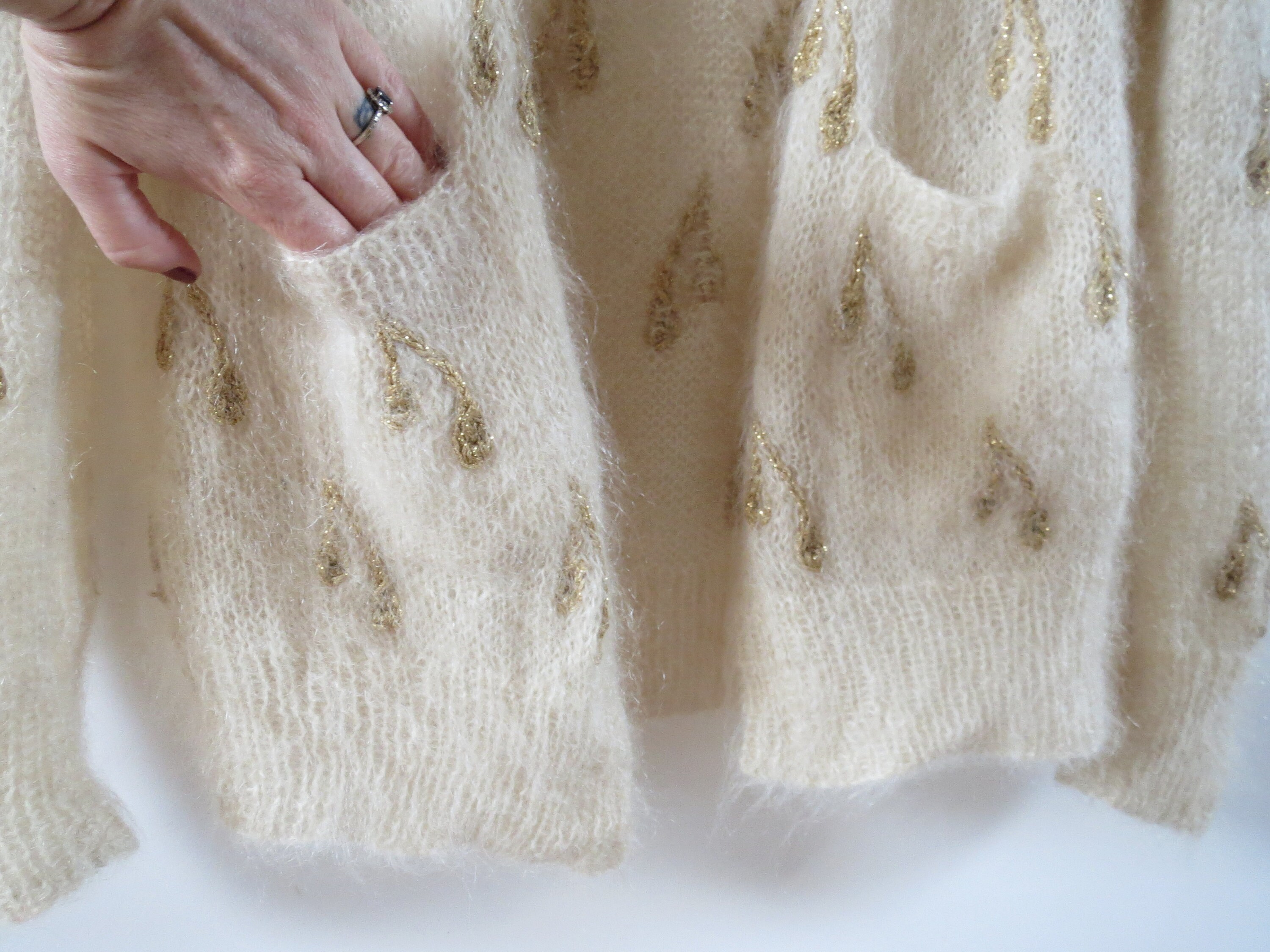 Vintage 1960s 1950s Pure Mohair Cardigan Made in England
